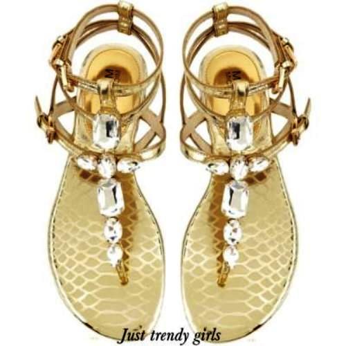 michael kors gold flat sandals