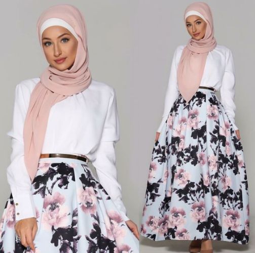 floral puffy skirt