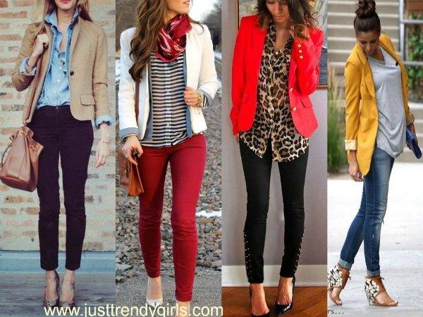 red blazer women outfit