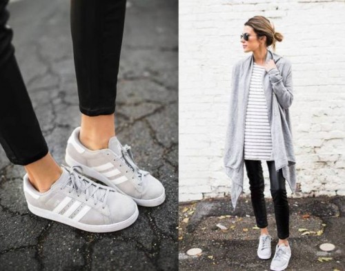 dress with adidas sneakers