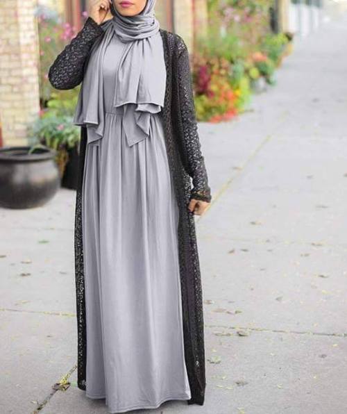 long dress with long cardigan