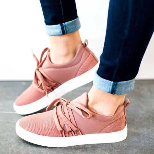 Blush And Muted Sneakers Just Trendy Girls