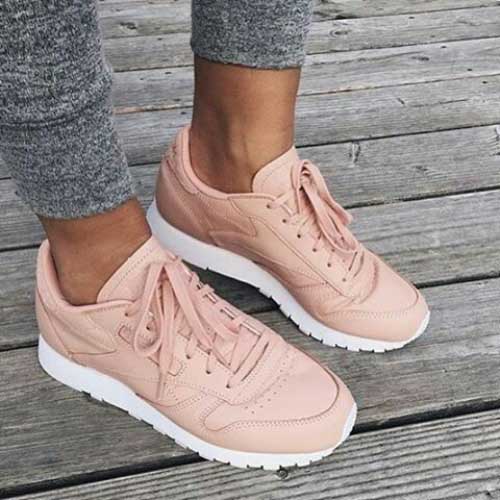 nude color sneakers