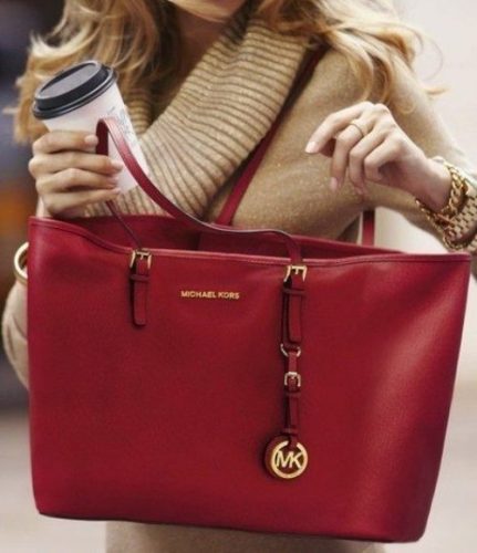 michael kors tote bag red