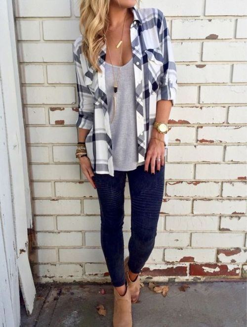 women's long flannel shirts to wear with leggings