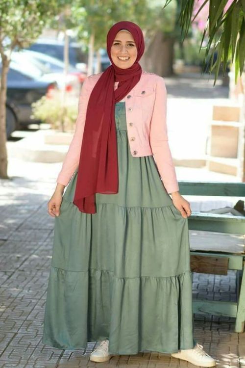 Maxi dresses with hijab styles | | Just Trendy Girls