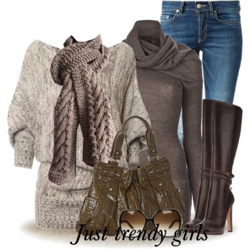 Winter outfits in cognac boots | | Just Trendy Girls