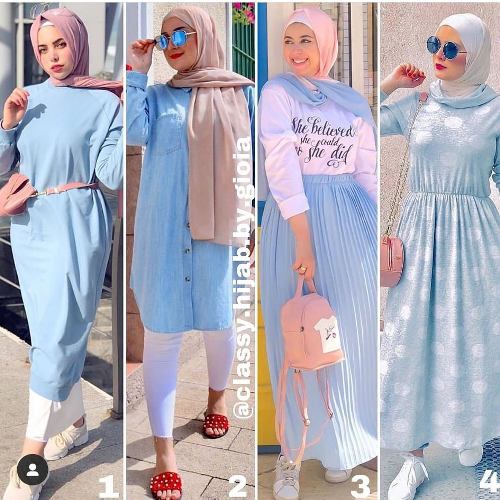 Hijab outfits in pastel colors | | Just Trendy Girls