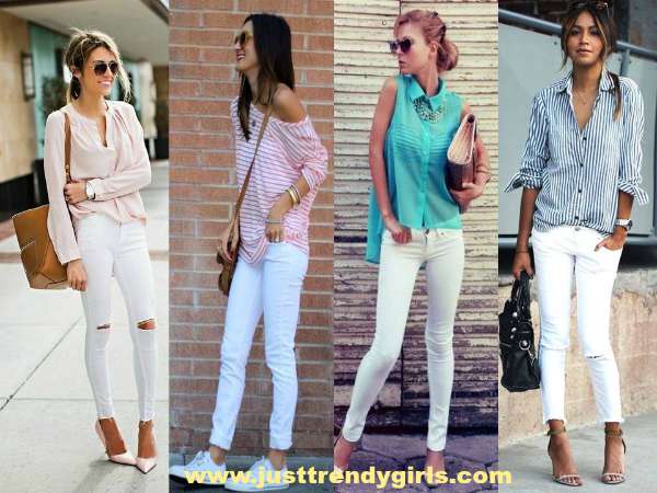 White pants styling ideas | | Just Trendy Girls