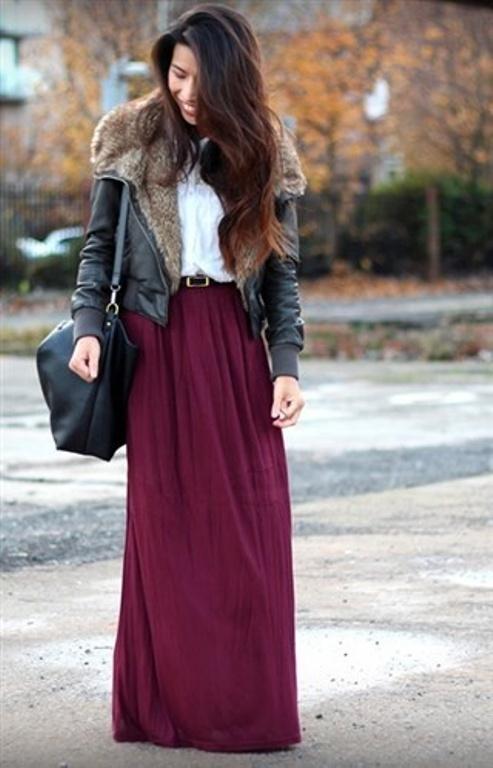 How to style your maxi skirt in winter | | Just Trendy Girls