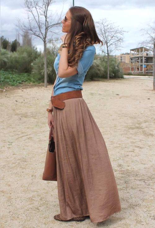 How to Look Casual Chic in Maxi Skirts | | Just Trendy Girls