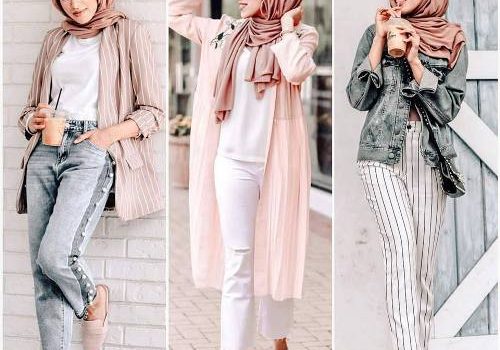 long tribal cardigan hijab look | Just Trendy Girls