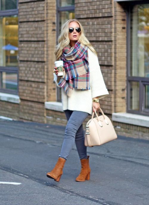 How to rock the plaid blanket scarf | | Just Trendy Girls