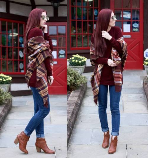 How To Rock The Plaid Blanket Scarf Just Trendy Girls