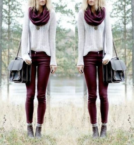How to rock the maroon boots | | Just 
