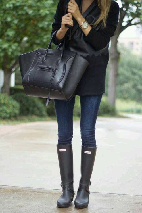 hunter rain boots outfits