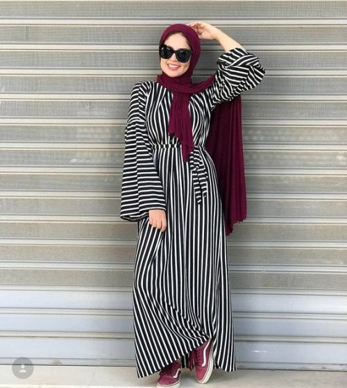 How to wear stripes with hijab | | Just Trendy Girls