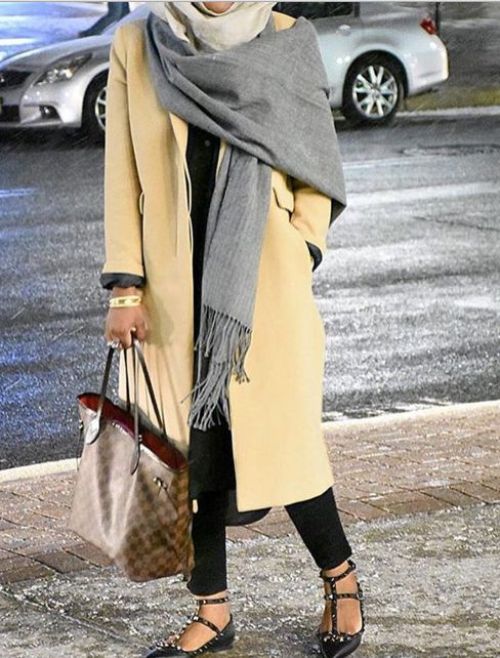 Trench coats with hijabi styling ideas | Just Trendy Girls