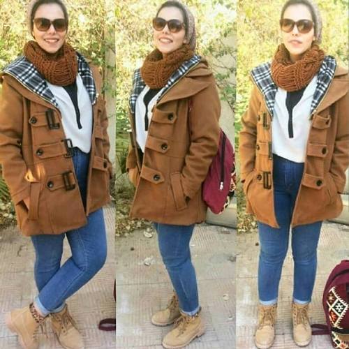 Hijab fashion clothing in camel shades | | Just Trendy Girls