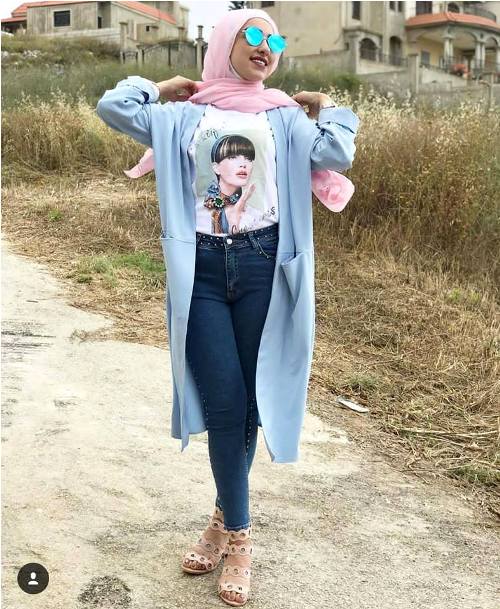 casual hijab styles with jeans
