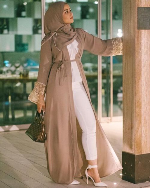 abaya high heels