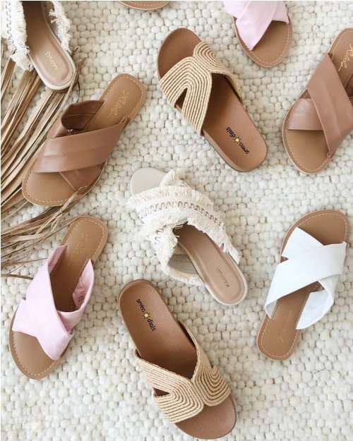 Summer sliders in neutrals | | Just Trendy Girls