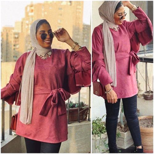 Velvet outfits in warm hijab styles | | Just Trendy Girls